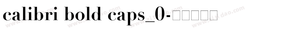 calibri bold caps_0字体转换